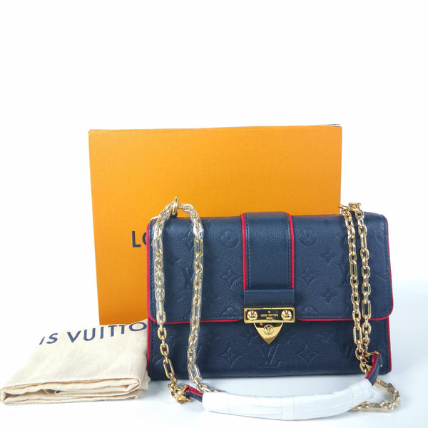 【TikTok Livestream】Louis Vuitton/LV Saint Sulpice PM Navy Blue/Red Crossbody