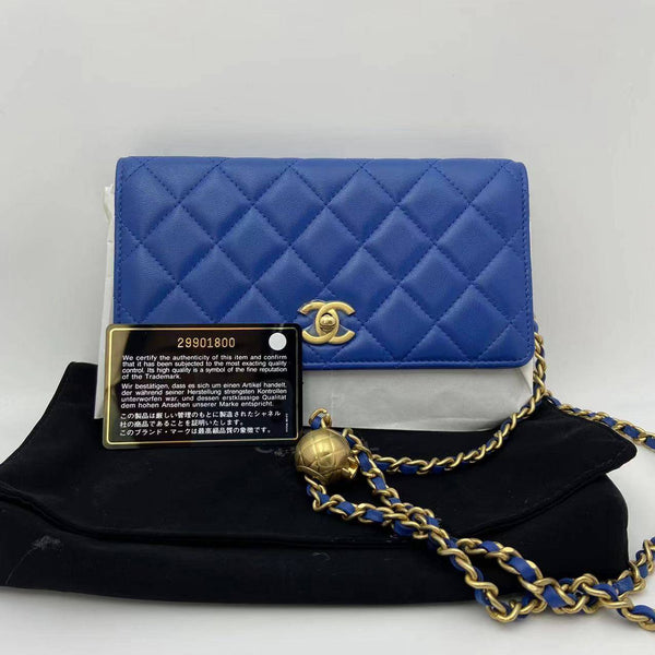 Chanel/CC Pearl Crush Blue WOC Crossbody