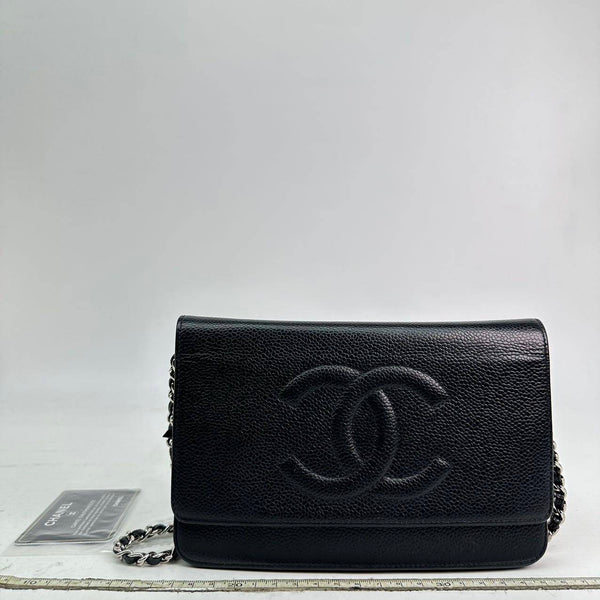 Chanel/CC Vintage Caviar Black WOC Wallet