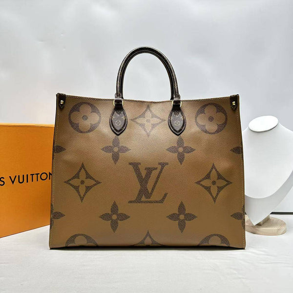 【TikTok Livestream】Louis Vuitton/ LV Canvas Onthego GM Reverse Monogram