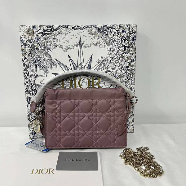 【TikTok Livestream】Dior/CD LadyDior Milly Mini Cannage Quilted Peony Pink Crossbody