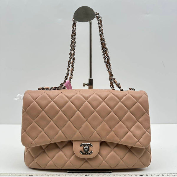 Chanel/CC Diamond Quilted Flap Lambskin Nude Beige Shoulder Bag