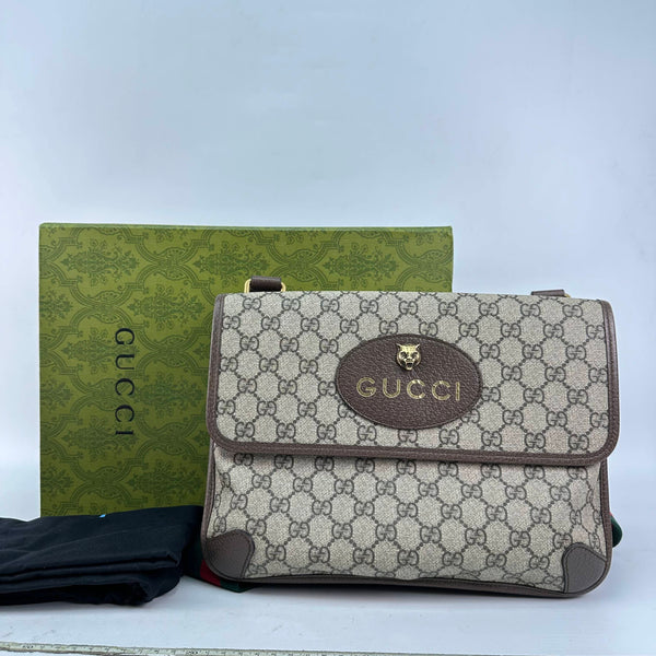 【TikTok Livestream】Gucci/GG Vintage Neo Beige Messenger Bag Shoulder Bag