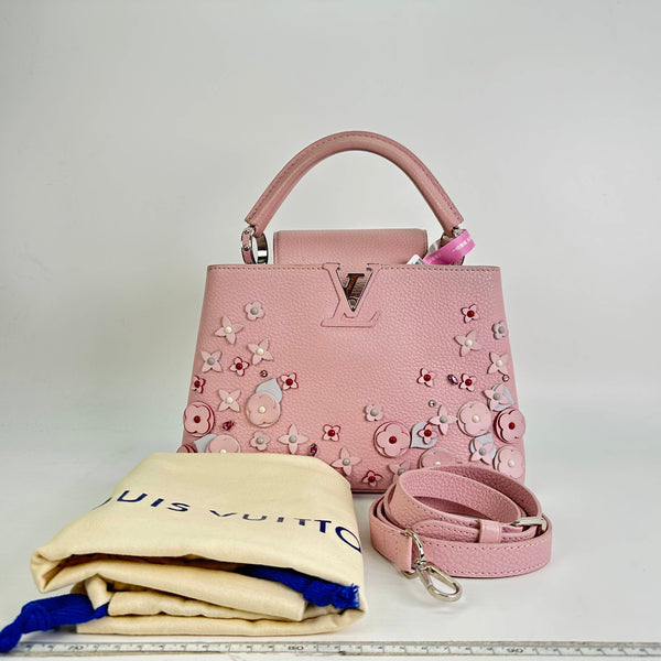 【TikTok Livestream】Louis Vuitton/LV Capucines BB Light Pink Limited Edition Shoulder Bag/Handbag