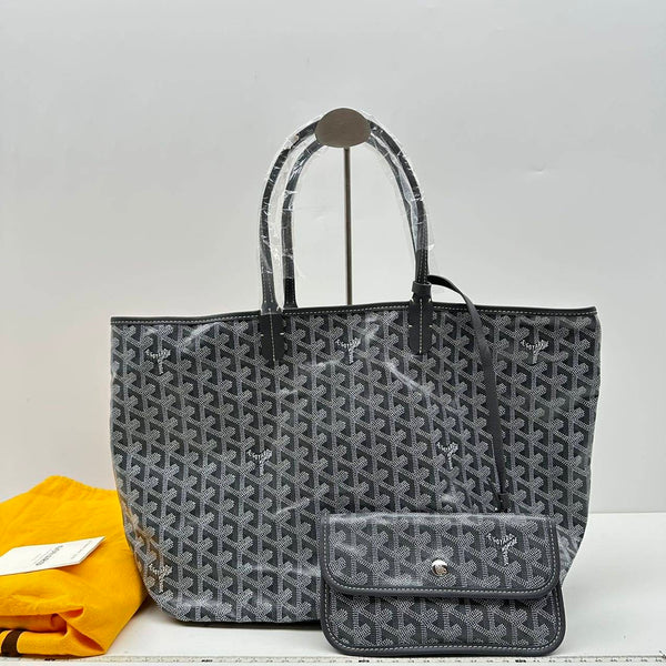 【TikTok Livestream】Goyard Saint Louis MM Goyardine Grey Tote Bag