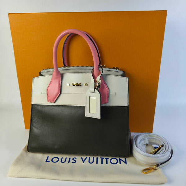 【TikTok Livestream】Louis Vuitton/LV City Steamer PM Pink/Off White/Olive Green Crossbody