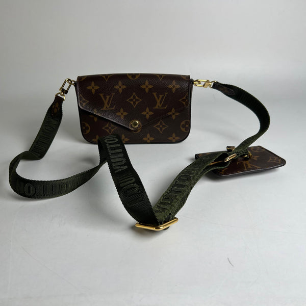 【TikTok Livestream】Louis Vuitton/LV Felicie Coated Canvas Pochette Strap & Go Monogram Wallet