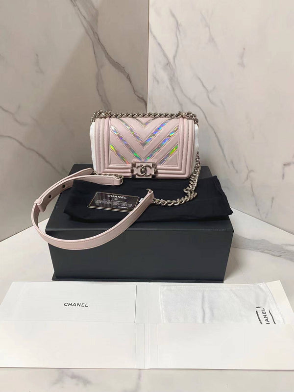 Chanel/CC Le Boy Small Light Pink Iridescent Limited Edition Crossbody