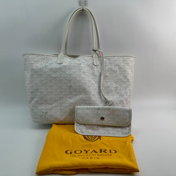 【TikTok Livestream】Goyard  Saint Louis PM Goyardine White Tote Bag