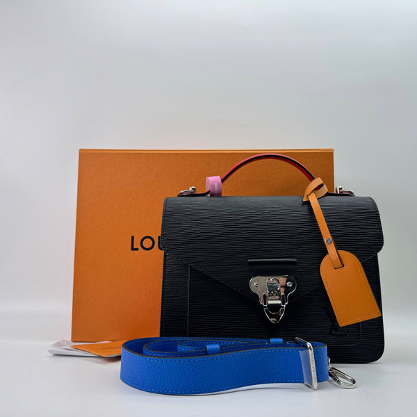 【TikTok Livestream】Louis Vuitton/LV Monceau Neo EPI Black/Red Shoulder Bag/Handbag