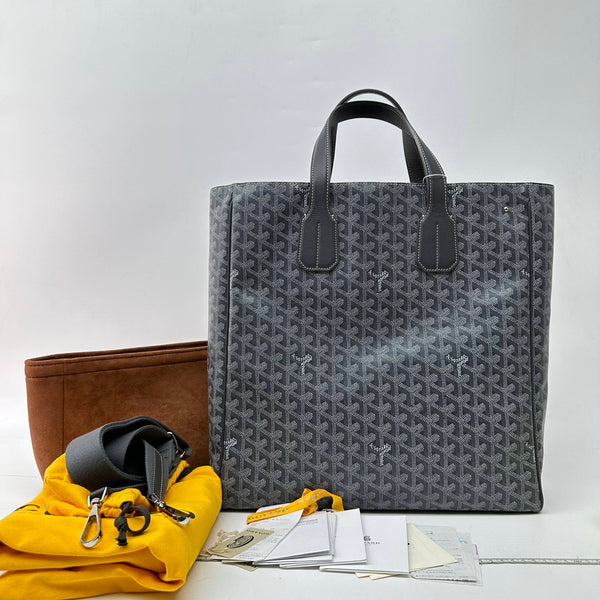 【TikTok Livestream】Goyard Voltaire Goyardine Grey Tote Bag