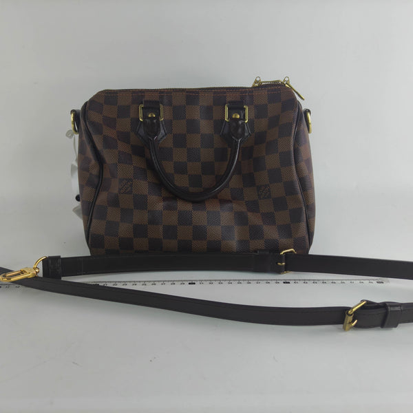 【TikTok Livestream】Louis Vuitton/LV Speedy Bandouliere 25 Damier Ebene Shoulder Bag