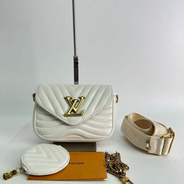 【TikTok Livestream】Louis Vuitton/LV New Wave Multi Pochette White  Crossbody