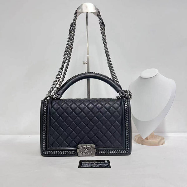 Chanel/CC Le Boy Large Quilted Flap Black