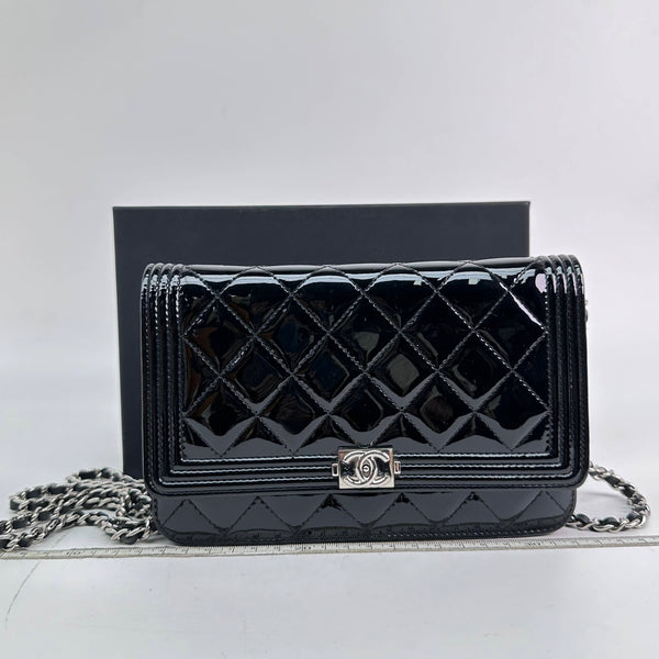 Chanel/CC Le Boy  Patent Black WOC  Crossbody