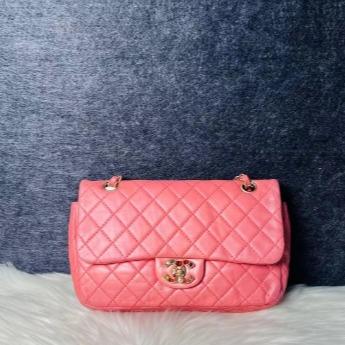 Chanel/CC Classic Flap Crystal Valentine's Edition Pink Crossbody Bag