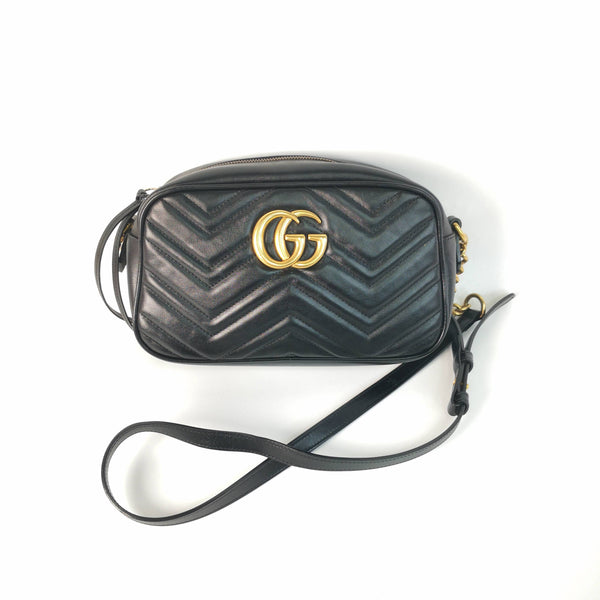 【TikTok Livestream】Gucci/GG Marmont Small Black Crossbody