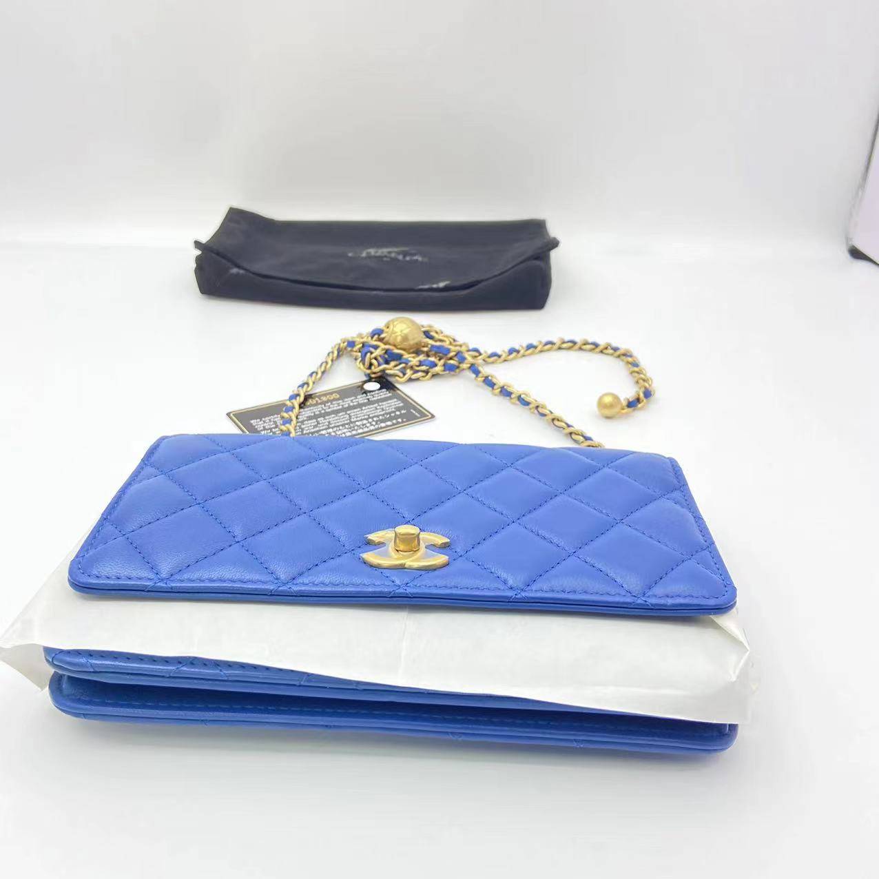 Chanel/CC Pearl Crush Blue WOC Crossbody – Ponhu Luxuries