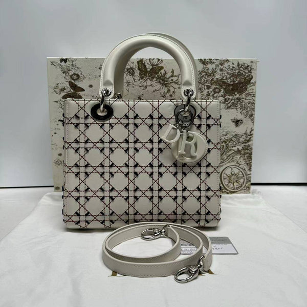 【TikTok Livestream】Dior/CD LadyDior Medium Cannage Multicolor