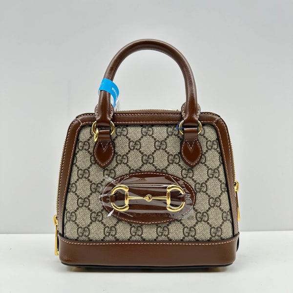 【TikTok Livestream】Gucci/GG Horsebit 1955 Top Handle Brown