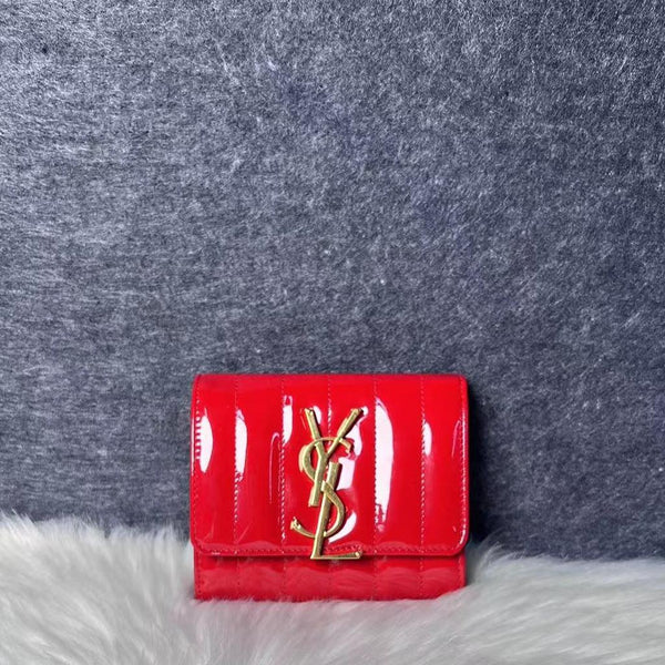 【TikTok Livestream】Saint Laurent/YSL Vicky Flap Quilted Red