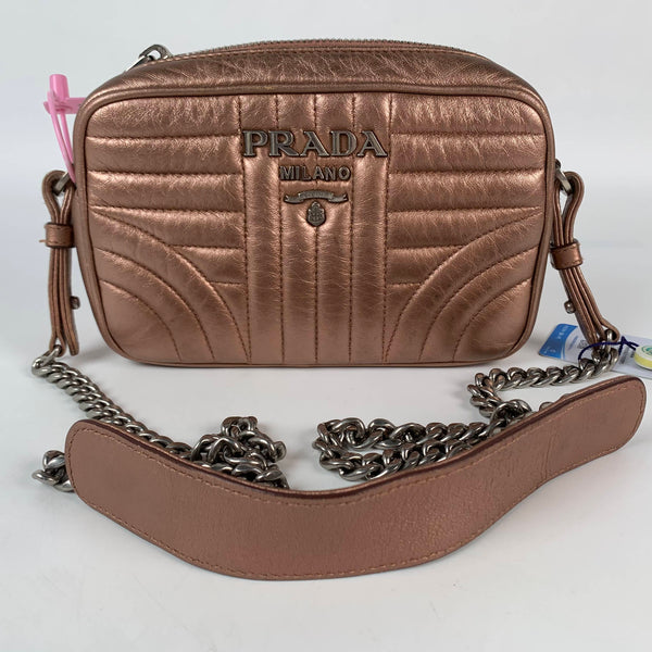 【TikTok Livestream】Prada Diagramme Bronze Camera Bag Crossbody