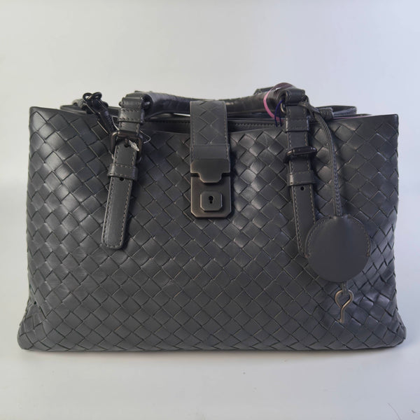 【TikTok Livestream】Bottega Veneta/BV Roma Small Grey Shoulder Bag