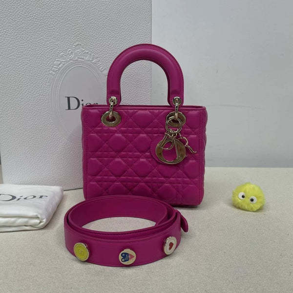 【TikTok Livestream】Dior/CD My ABC Ladydior Fuchsia Pink Gold Hardware