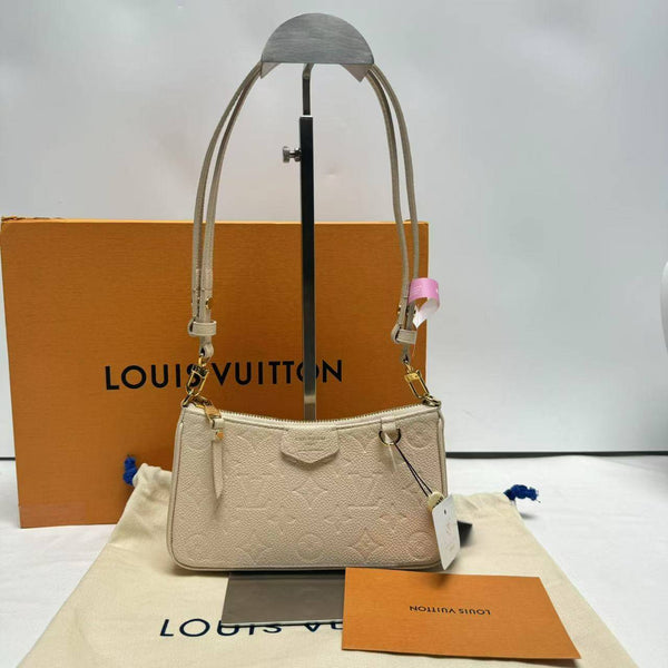 【TikTok Livestream】Louis Vuitton/ LV Easy Pouch Strap Empreinte Cream