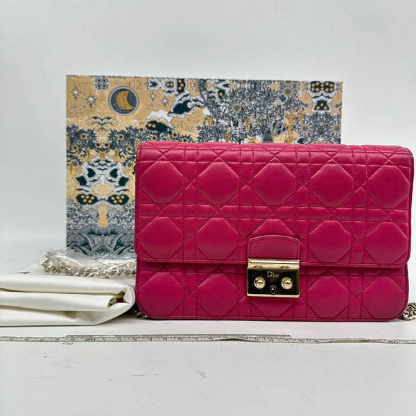 【TikTok Livestream】MissDior Small Cannage Quilted Hot Pink WOC