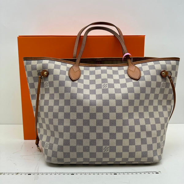 【TikTok Livestream】Louis Vuitton Neverfull MM Damier Azur Shopper