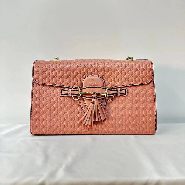 【TikTok Livestream】Gucci/ GG Emily Medium Pink Shoulder Bags