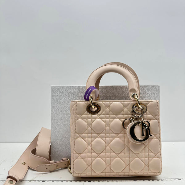 【TikTok Livestream】Dior/CD My ABC LadyDior Small Cannage Quilted Light Pink