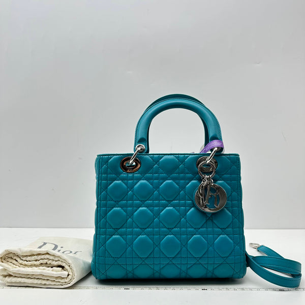 【TikTok Livestream】Dior LadyDior Medium Turquoise