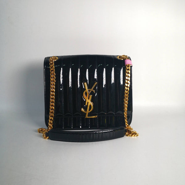 【TikTok Livestream】Saint Laurent/YSL Vicky Large Black Shoulder Bags