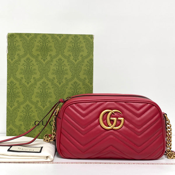 【TikTok Livestream】Gucci/GG Marmont Small Chain Red SJP0119