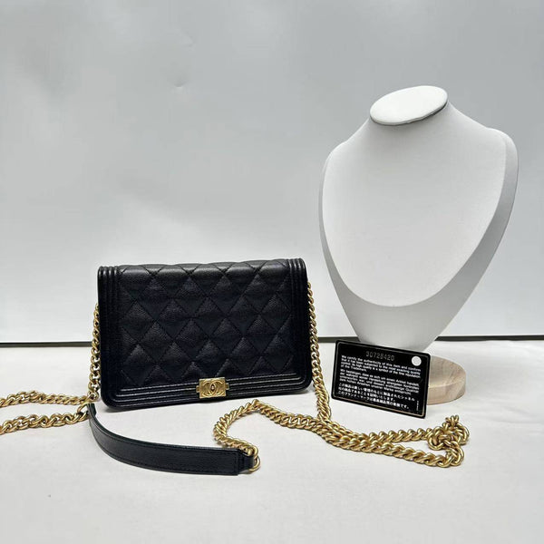 Chanel/CC Le Boy WOC Quilted Flap Black C1227