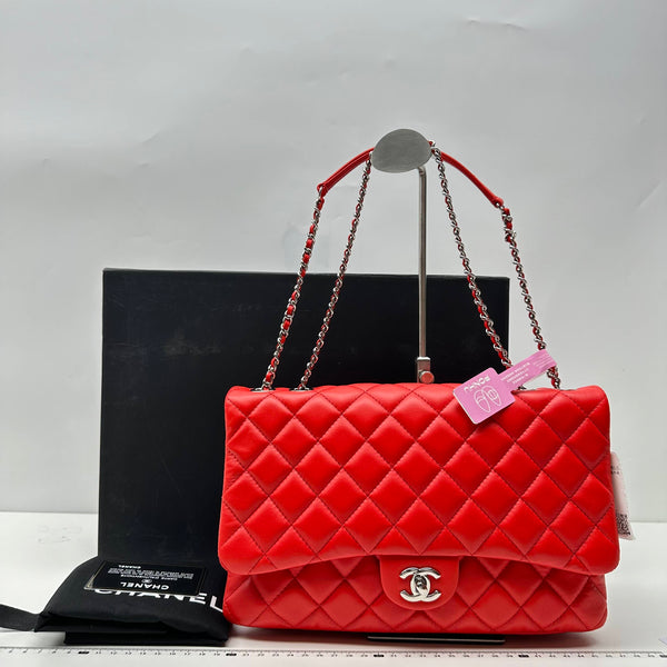 Chanel/CC Tender Touch Quilted Flap Bag Red