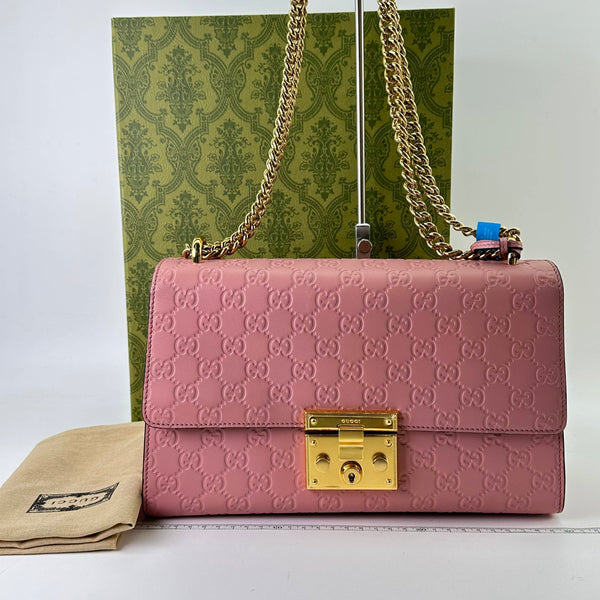 【TikTok Livestream】Gucci/GG Padlock Medium Pink Crossbody/Shoulder Bag