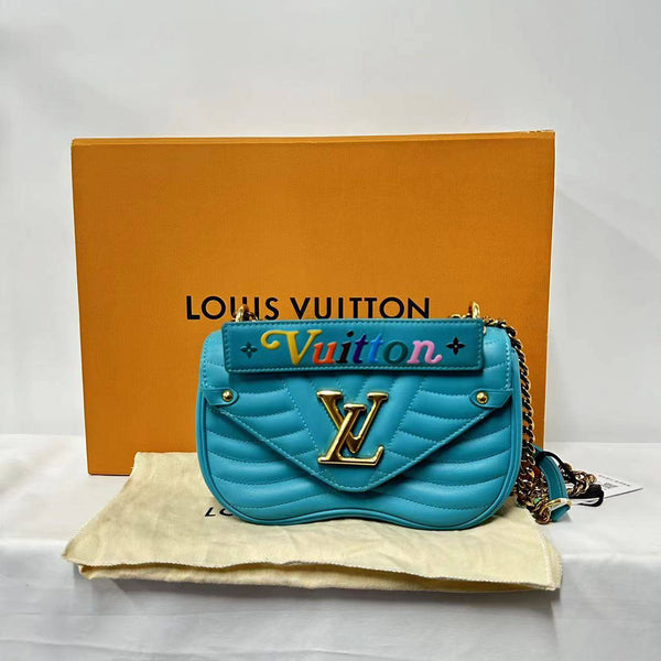 【TikTok Livestream】Louis Vuitton/LV New Wave PM Chain Blue Crossbody