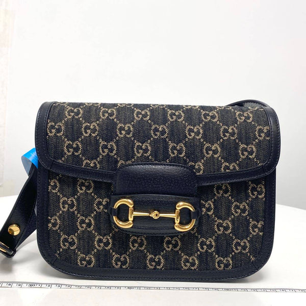 【TikTok Livestream】Gucci/GG Horsebit 1955 Jacquard Flap Black CPU0102