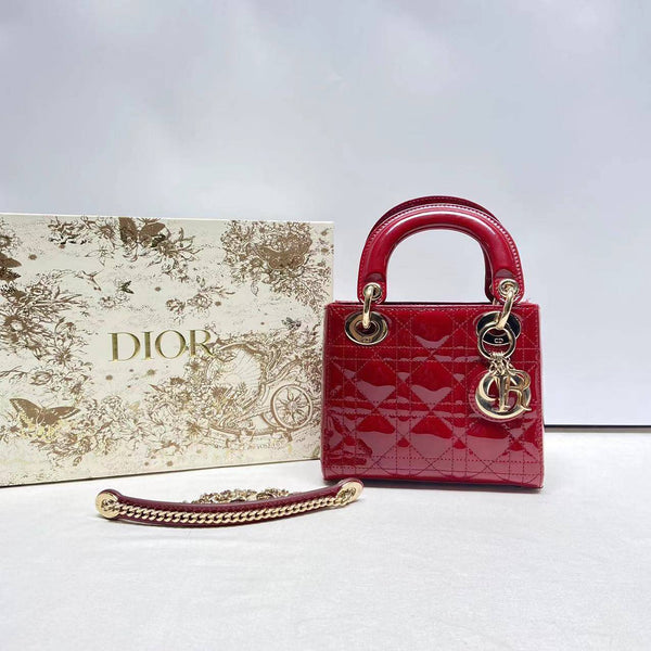 【TikTok Livestream】Dior/CD LadyDior Mini Red