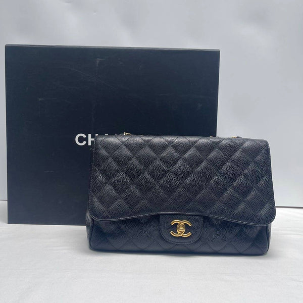 Chanel/CC Classic Jumbo Flap Quilted Black