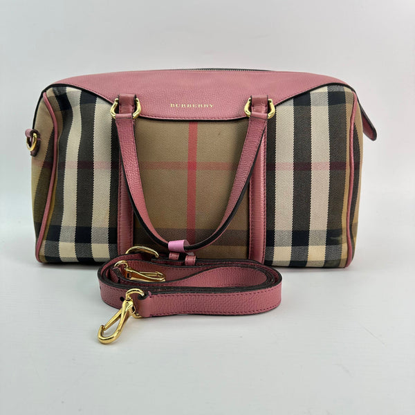 【TikTok Livestream】Burberry Alchester Medium Check Beige/Pink