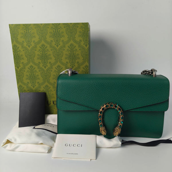 【TikTok Livestream】Gucci/GG Dionysus Medium Green Crossbody