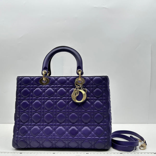 【TikTok Livestream】Dior/CD LadyDior Large Cannage Quilted Purple