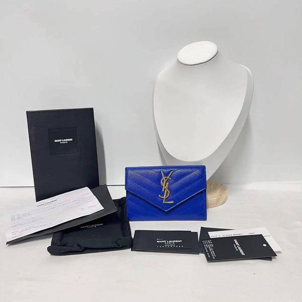 【TikTok Livestream】Saint Laurent/YSL Cassandra Envelope Blue