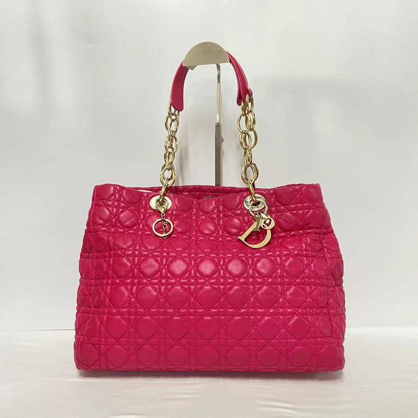 【TikTok Livestream】Dior LadyDior Large Soft Shopping Hot Pink