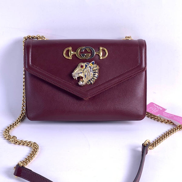 【TikTok Livestream】Gucci/GG Rajah Tiger Head Burgundy