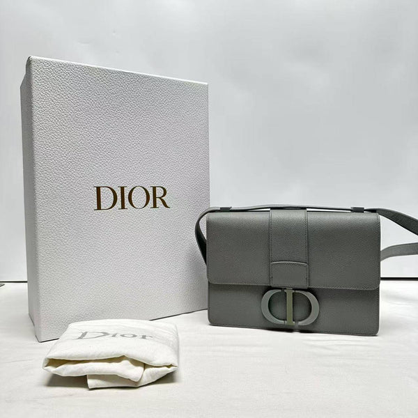 【TikTok Livestream】 Dior/CD Montaigne 30 Ultra Matte Grey Crossbody